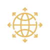 Icon of a globe with location points
