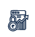 Icon representing growth of rupee investments