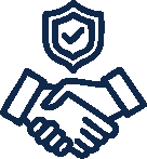 Handshake with shield icon