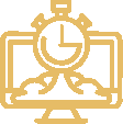 Monitor with clock/graph